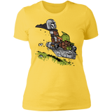 T-Shirts Vibrant Yellow / S Calvin Yoda Mandalorian Women's Premium T-Shirt