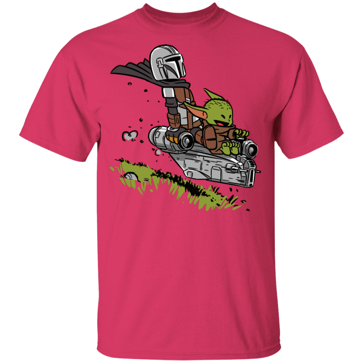 T-Shirts Heliconia / YXS Calvin Yoda Mandalorian Youth T-Shirt