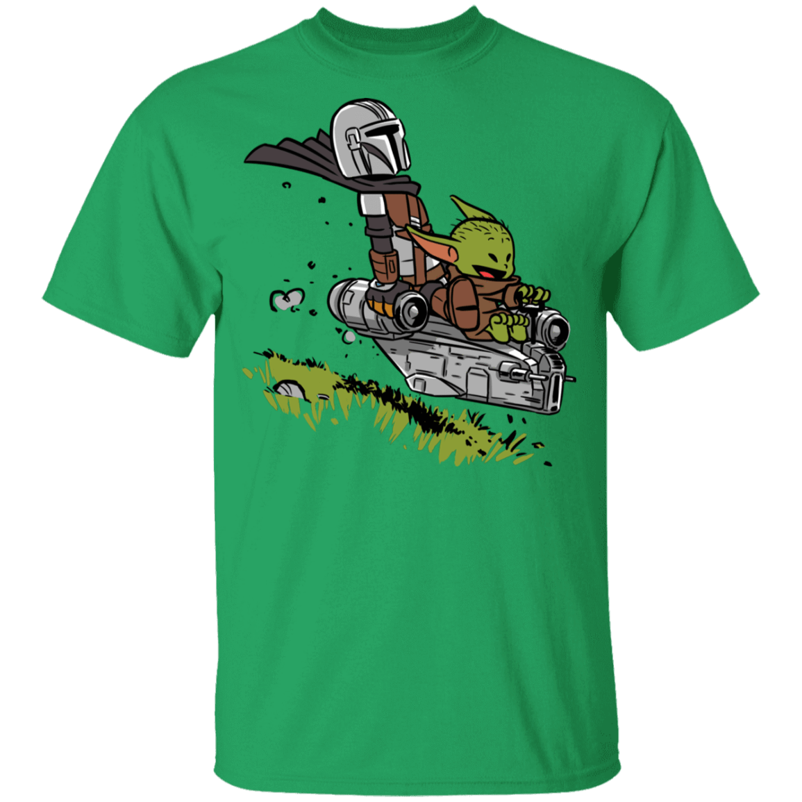 T-Shirts Irish Green / YXS Calvin Yoda Mandalorian Youth T-Shirt