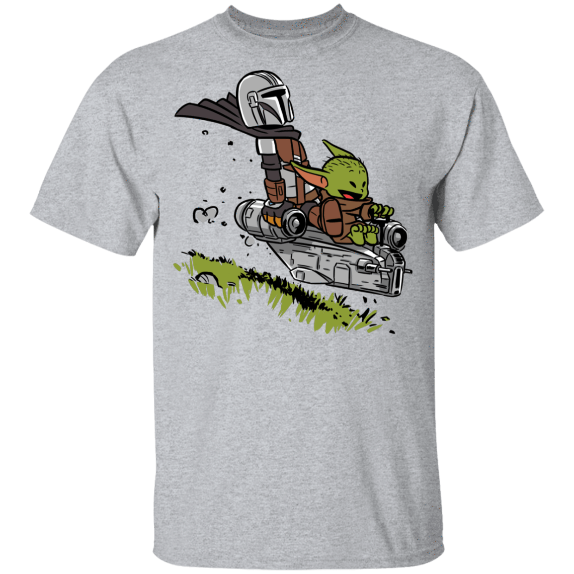 T-Shirts Sport Grey / YXS Calvin Yoda Mandalorian Youth T-Shirt