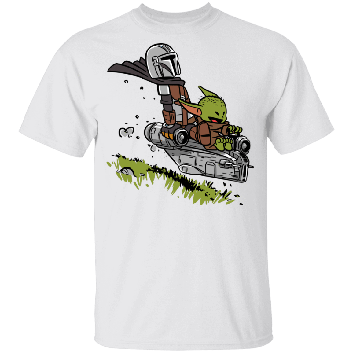 T-Shirts White / YXS Calvin Yoda Mandalorian Youth T-Shirt