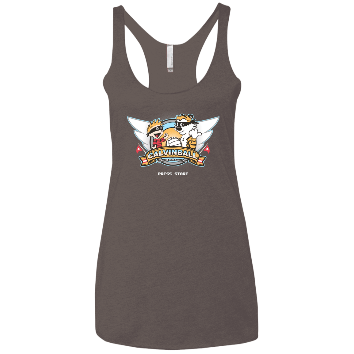 T-Shirts Macchiato / X-Small Calvinball Video Game Women's Triblend Racerback Tank