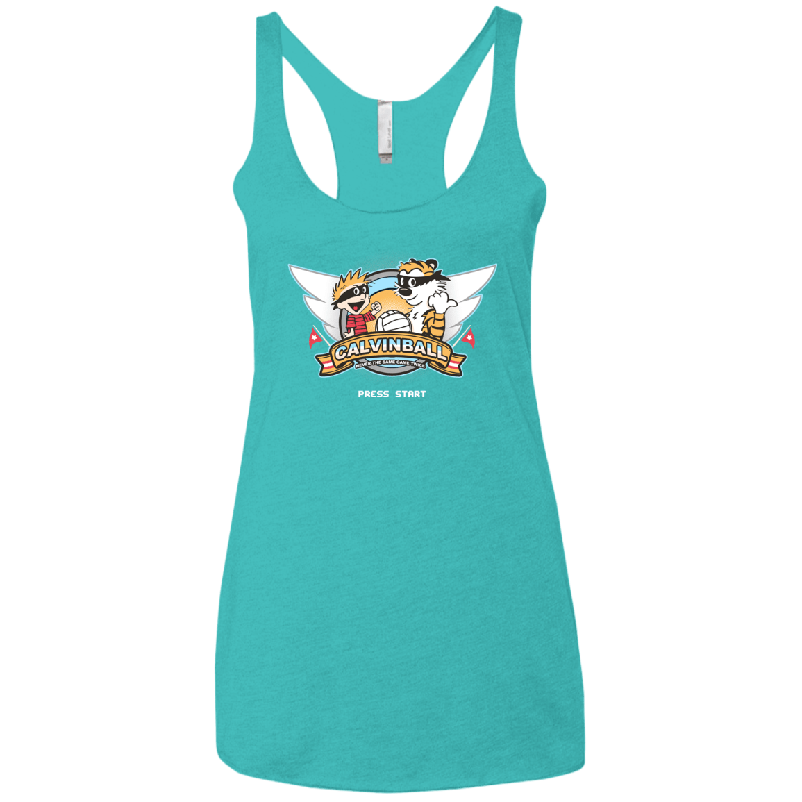 T-Shirts Tahiti Blue / X-Small Calvinball Video Game Women's Triblend Racerback Tank