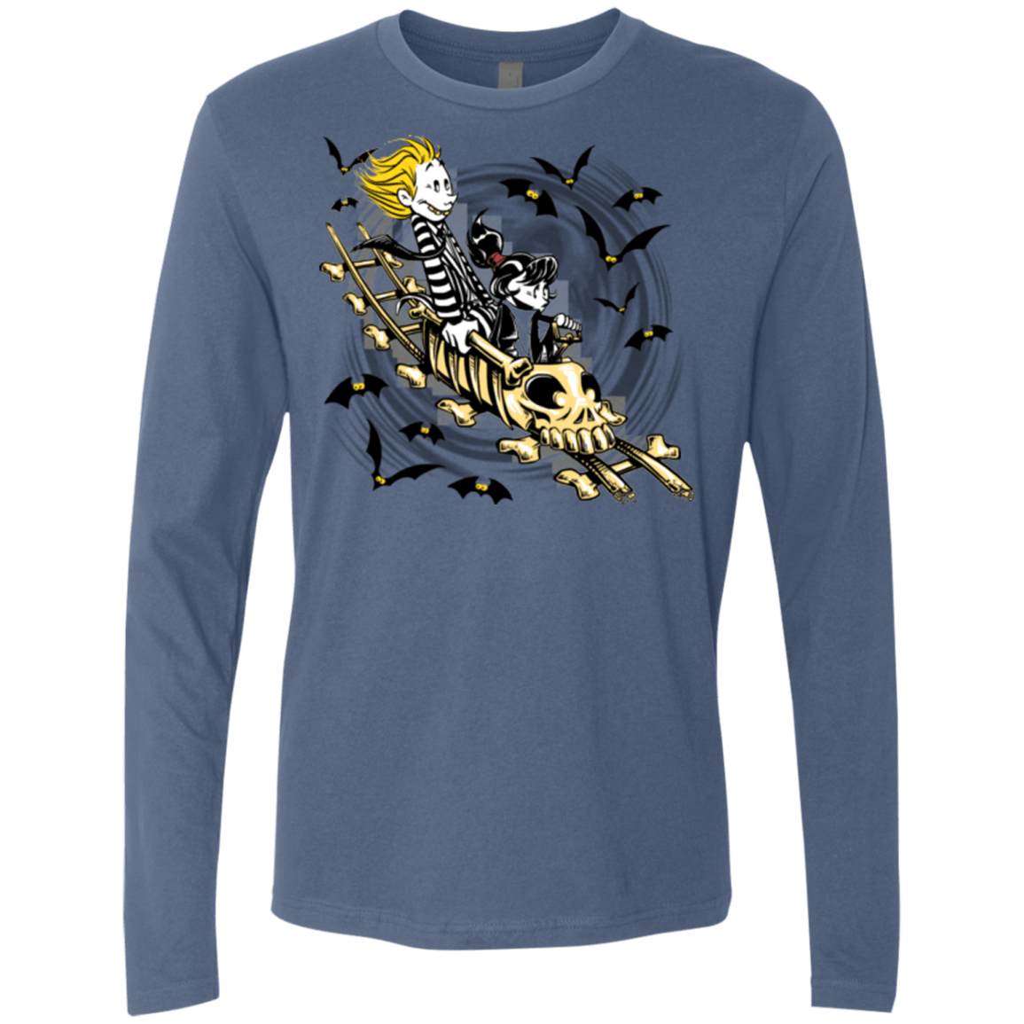 T-Shirts Indigo / Small Calvydia and Beetle Hobbes Men's Premium Long Sleeve