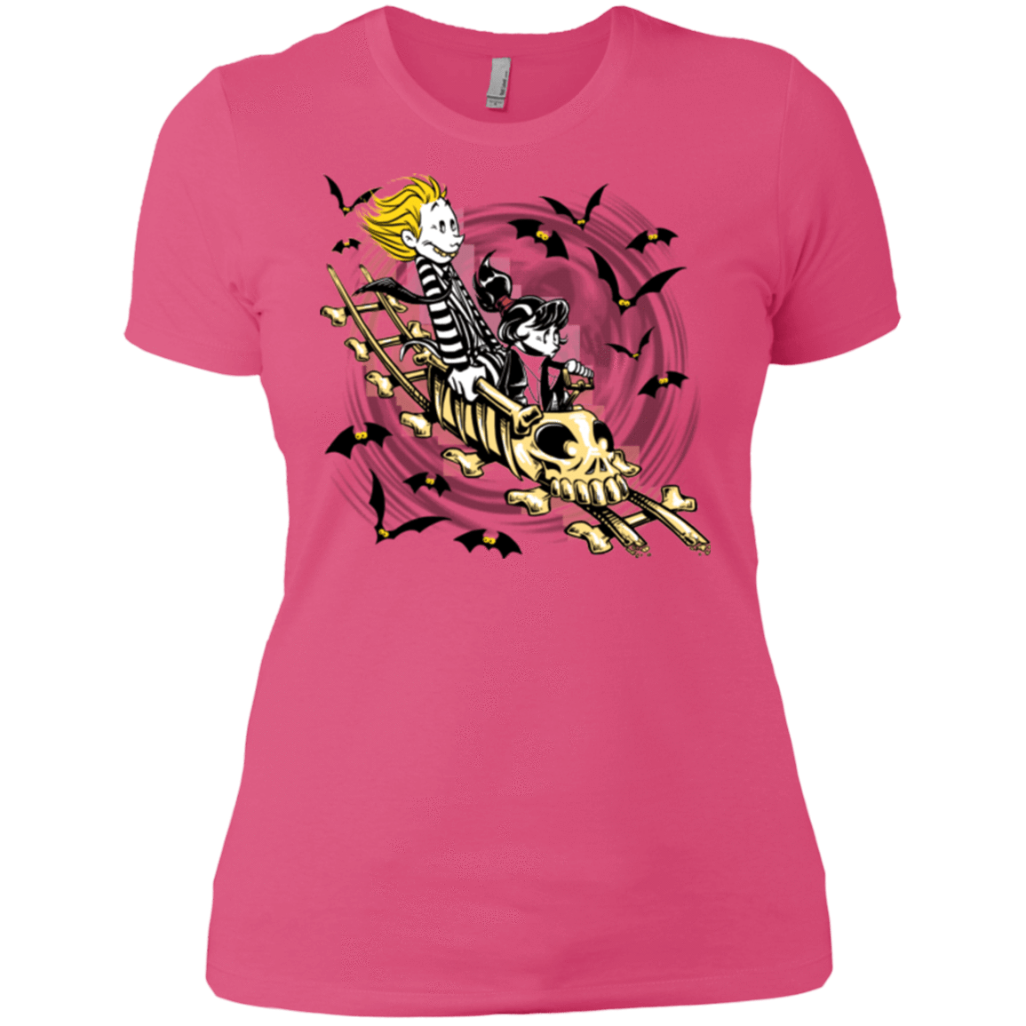 T-Shirts Hot Pink / X-Small Calvydia and Beetle Hobbes Women's Premium T-Shirt