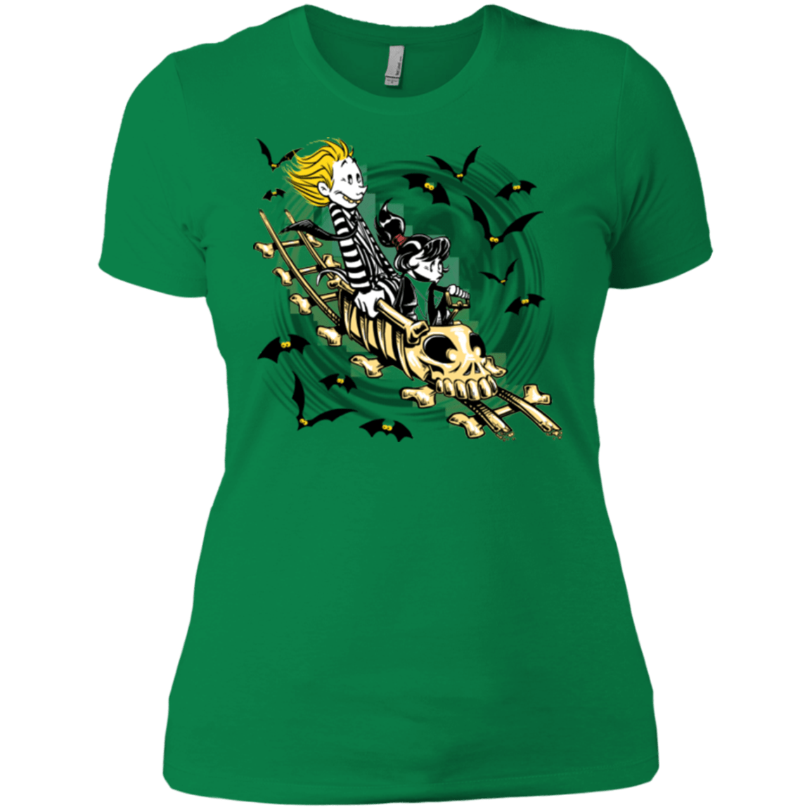 T-Shirts Kelly Green / X-Small Calvydia and Beetle Hobbes Women's Premium T-Shirt