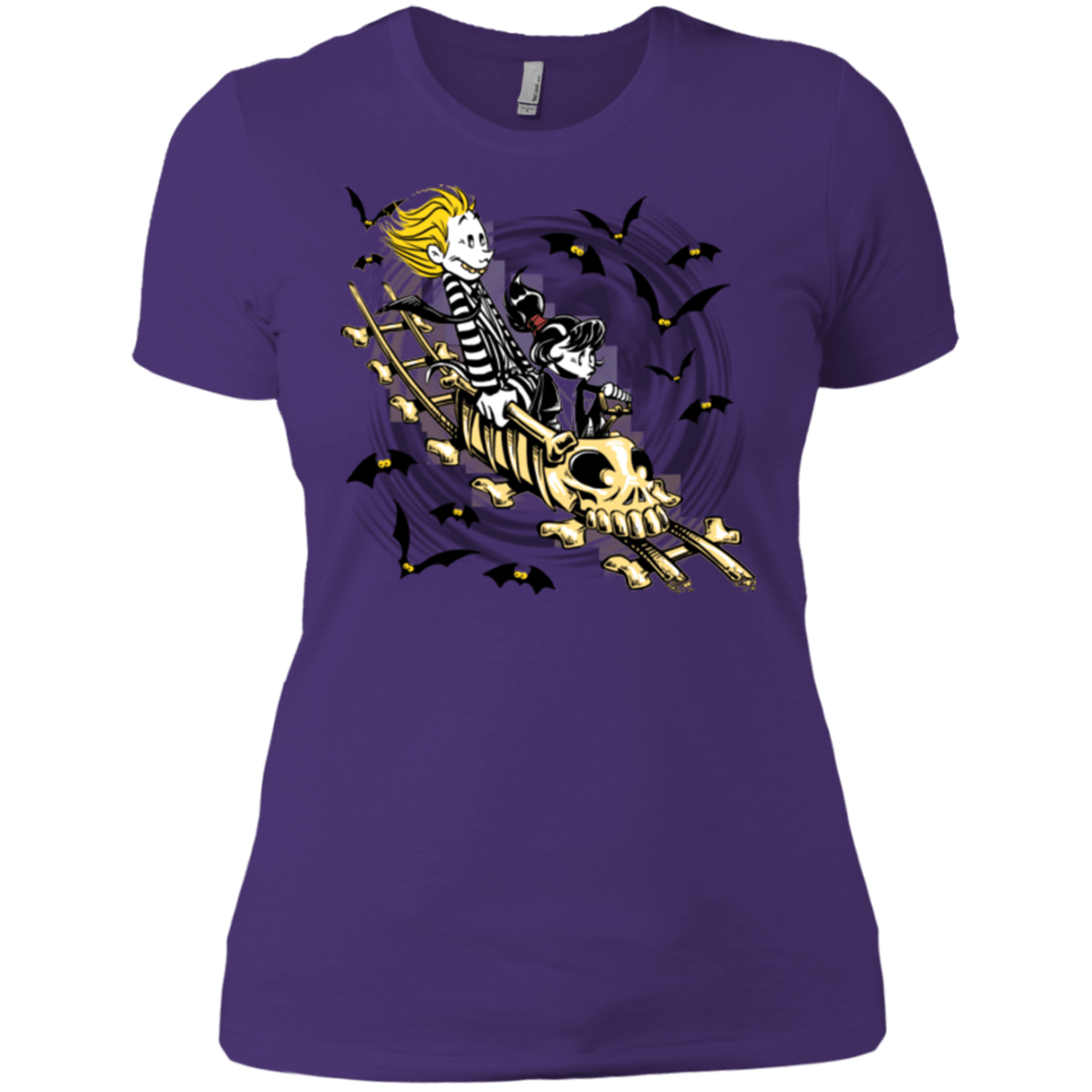 T-Shirts Purple Rush/ / X-Small Calvydia and Beetle Hobbes Women's Premium T-Shirt