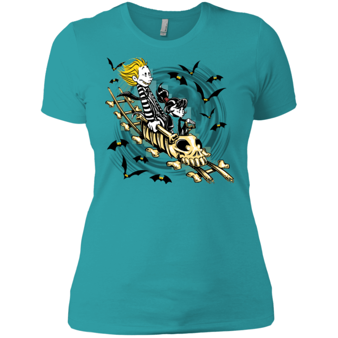 T-Shirts Tahiti Blue / X-Small Calvydia and Beetle Hobbes Women's Premium T-Shirt