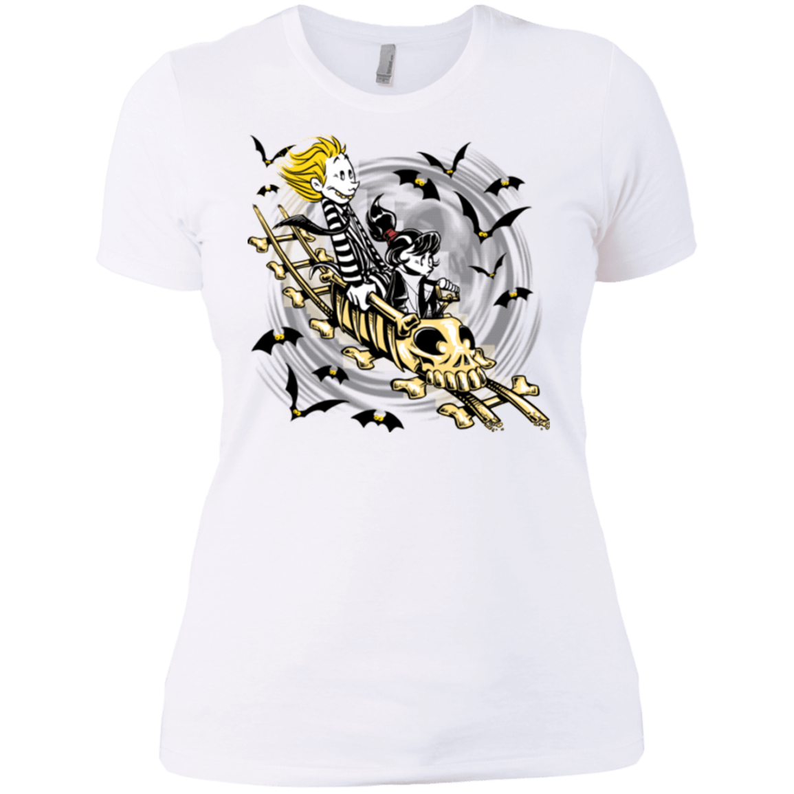 T-Shirts White / X-Small Calvydia and Beetle Hobbes Women's Premium T-Shirt
