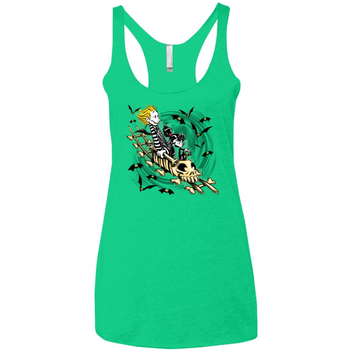 T-Shirts Envy / X-Small Calvydia and Beetle Hobbes Women's Triblend Racerback Tank