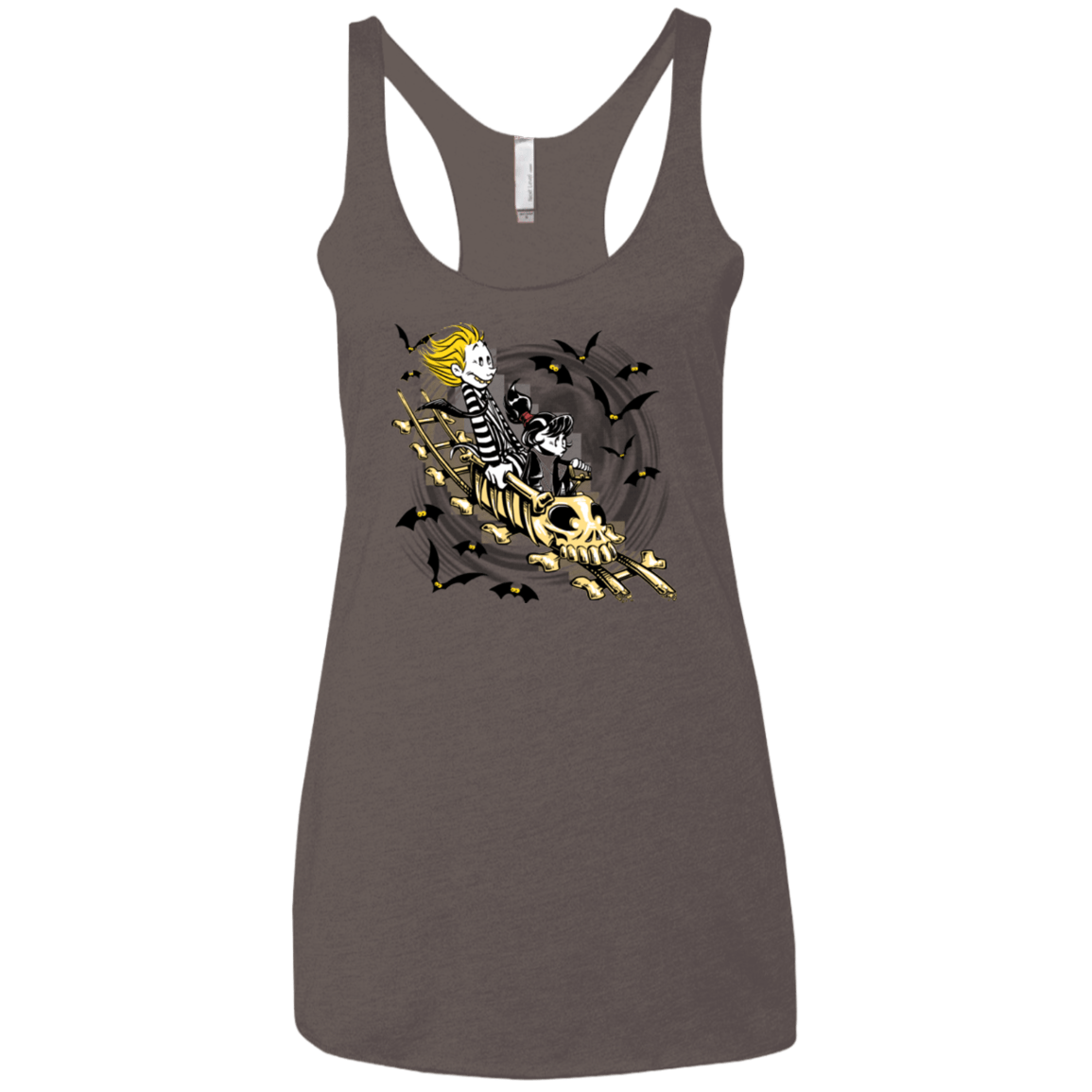 T-Shirts Macchiato / X-Small Calvydia and Beetle Hobbes Women's Triblend Racerback Tank