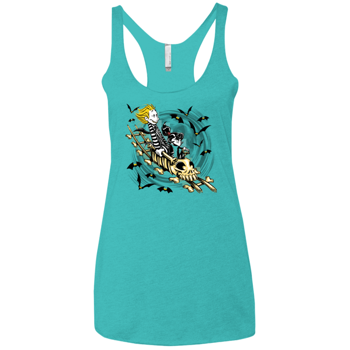 T-Shirts Tahiti Blue / X-Small Calvydia and Beetle Hobbes Women's Triblend Racerback Tank