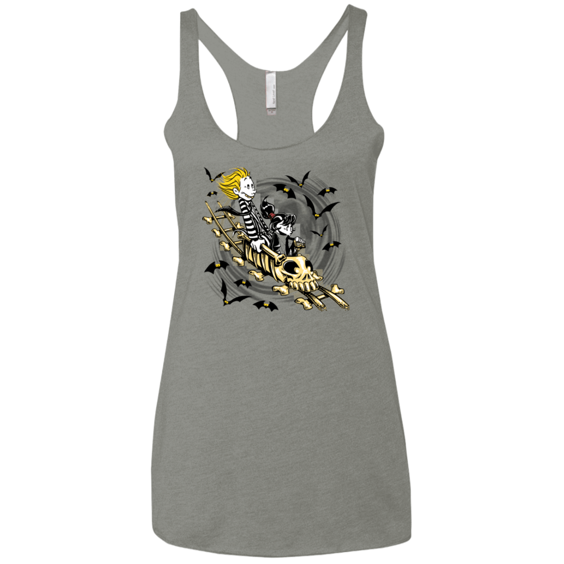 T-Shirts Venetian Grey / X-Small Calvydia and Beetle Hobbes Women's Triblend Racerback Tank