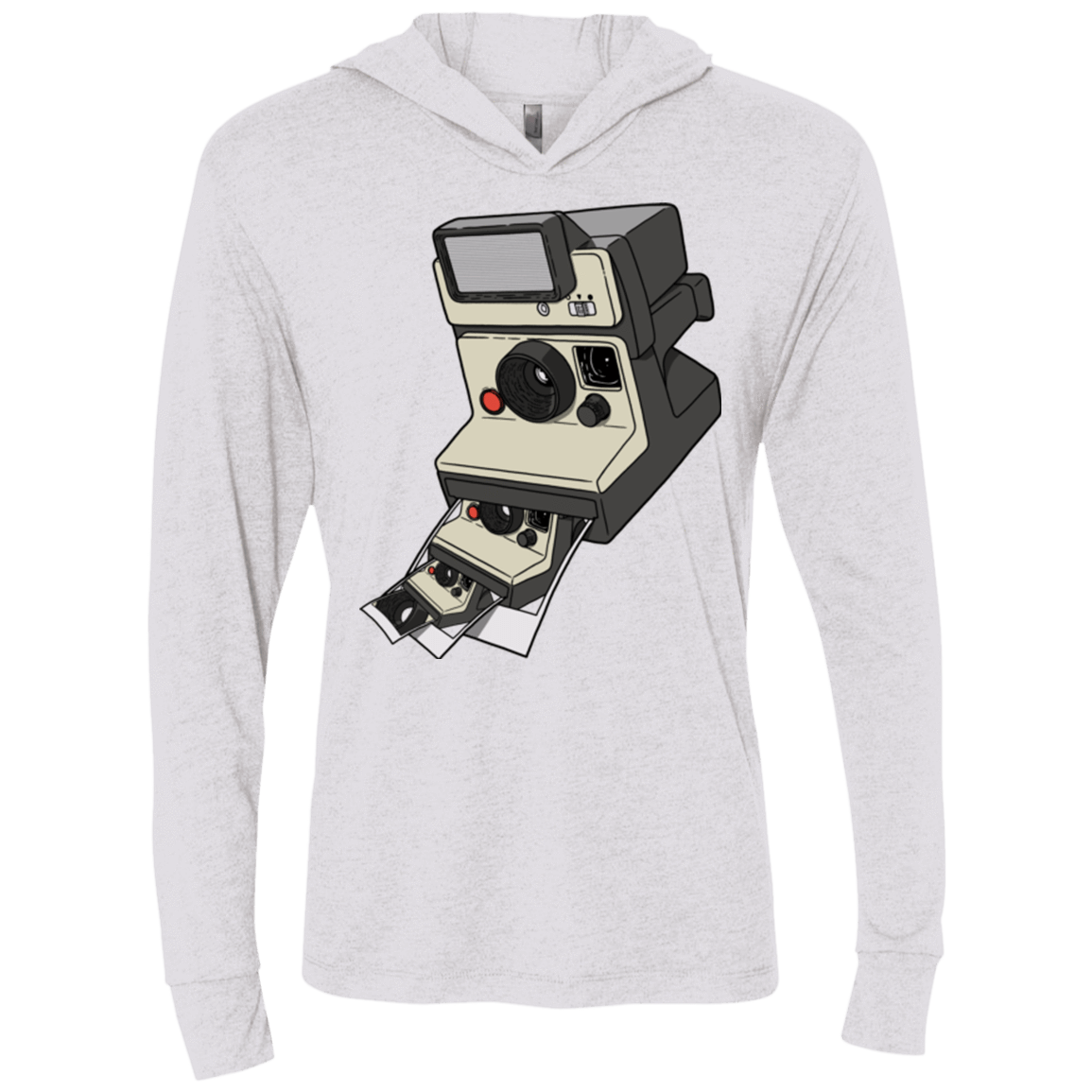 T-Shirts Heather White / X-Small Cam Ception Triblend Long Sleeve Hoodie Tee