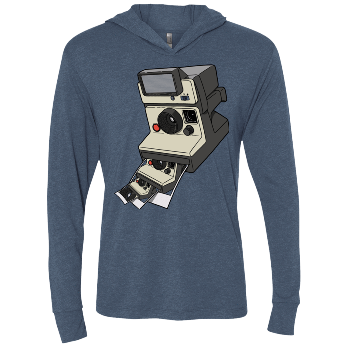 T-Shirts Indigo / X-Small Cam Ception Triblend Long Sleeve Hoodie Tee