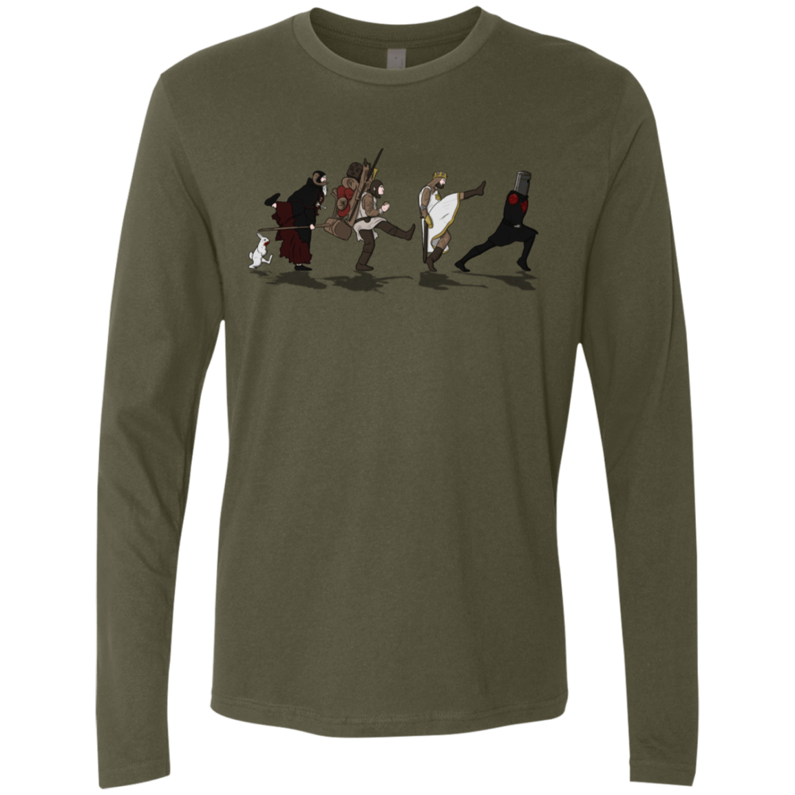 T-Shirts Military Green / S Caminando Hacía El Grial Men's Premium Long Sleeve