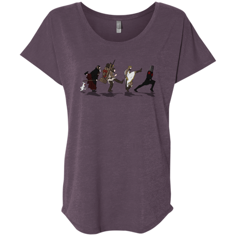 T-Shirts Vintage Purple / X-Small Caminando Hacía El Grial Triblend Dolman Sleeve