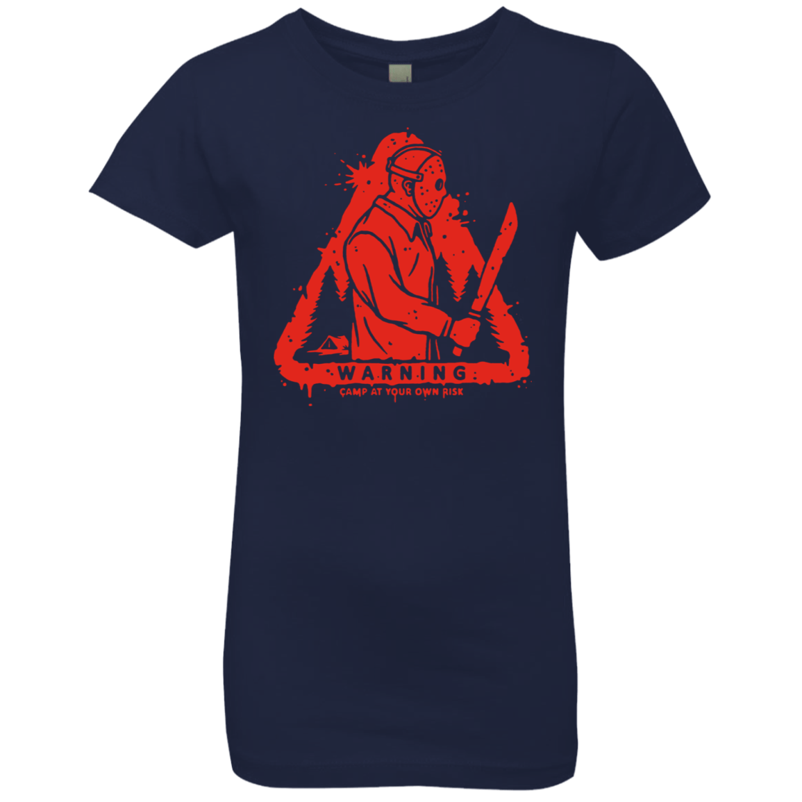 T-Shirts Midnight Navy / YXS Camp at Your Own Risk Girls Premium T-Shirt