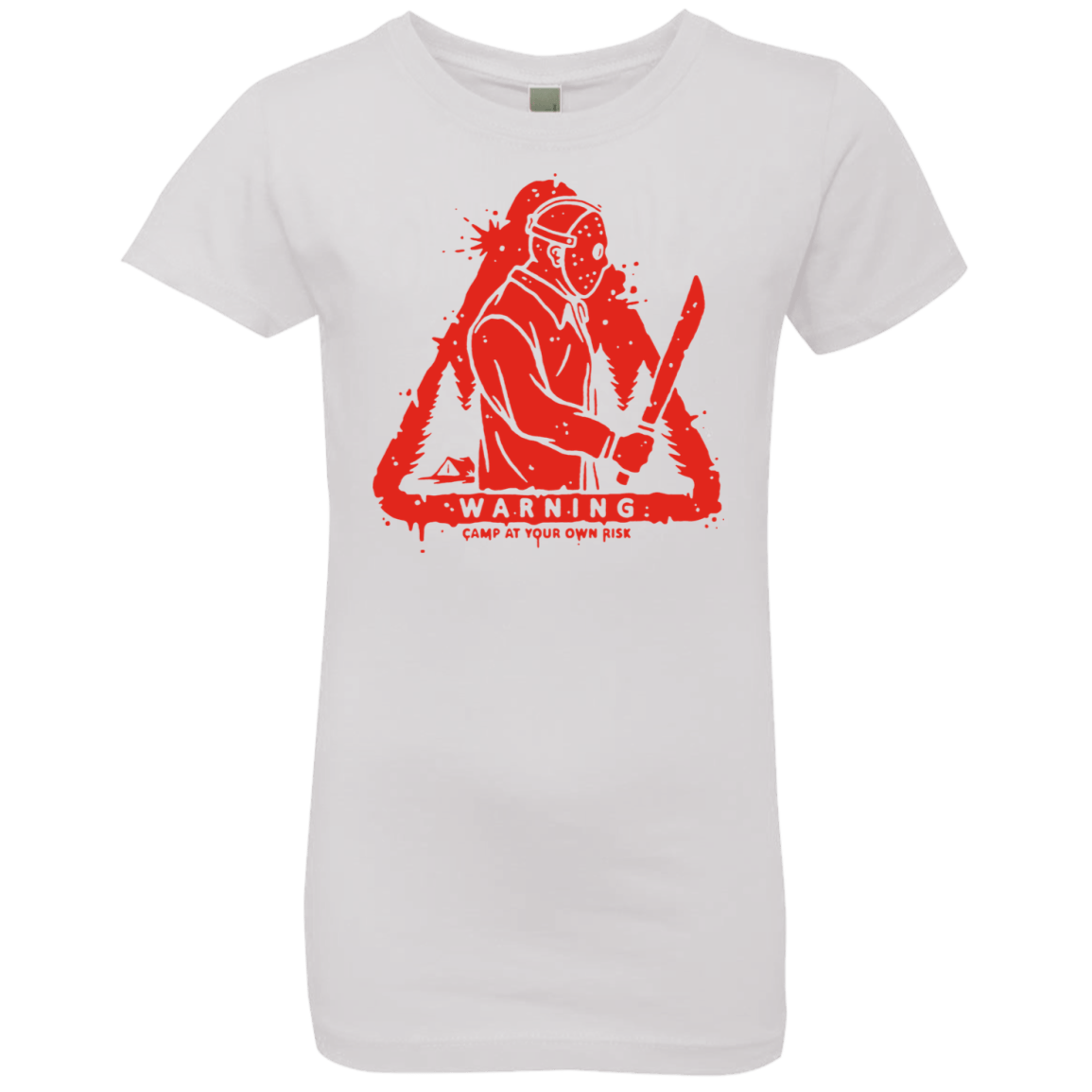 T-Shirts White / YXS Camp at Your Own Risk Girls Premium T-Shirt