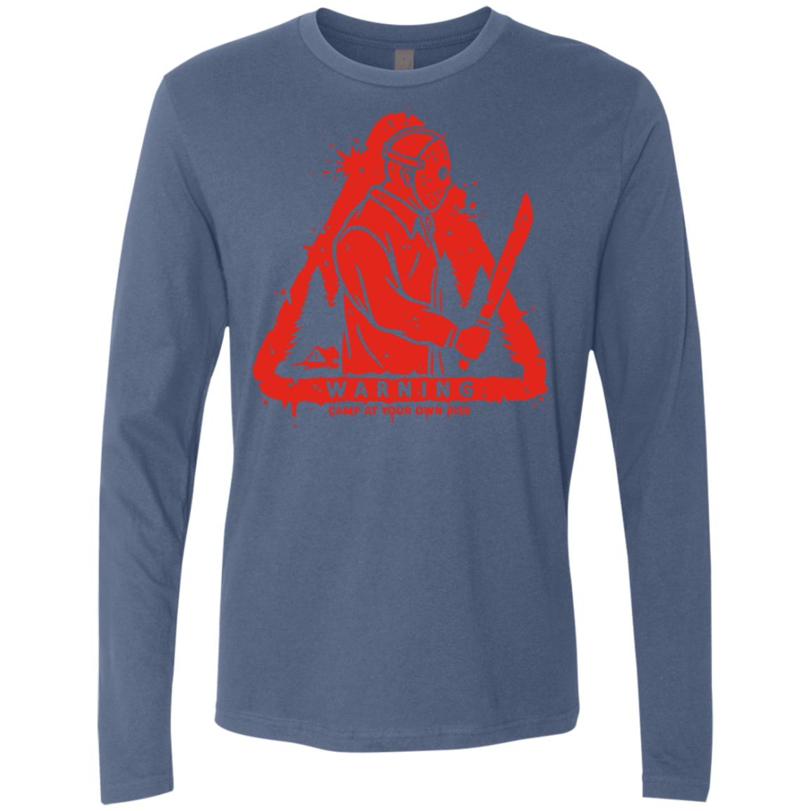 T-Shirts Indigo / S Camp at Your Own Risk Men's Premium Long Sleeve