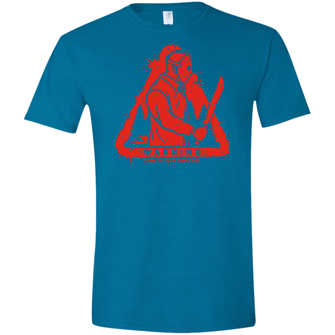 T-Shirts Antique Sapphire / S Camp at Your Own Risk Men's Semi-Fitted Softstyle