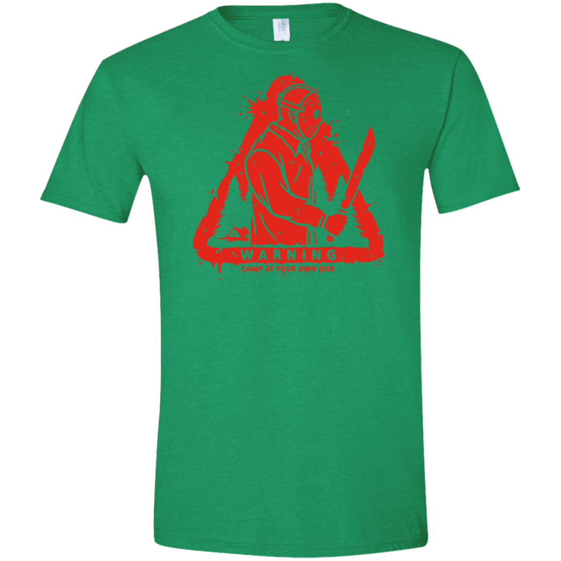 T-Shirts Heather Irish Green / S Camp at Your Own Risk Men's Semi-Fitted Softstyle