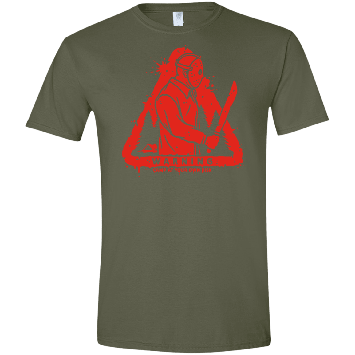 T-Shirts Military Green / S Camp at Your Own Risk Men's Semi-Fitted Softstyle