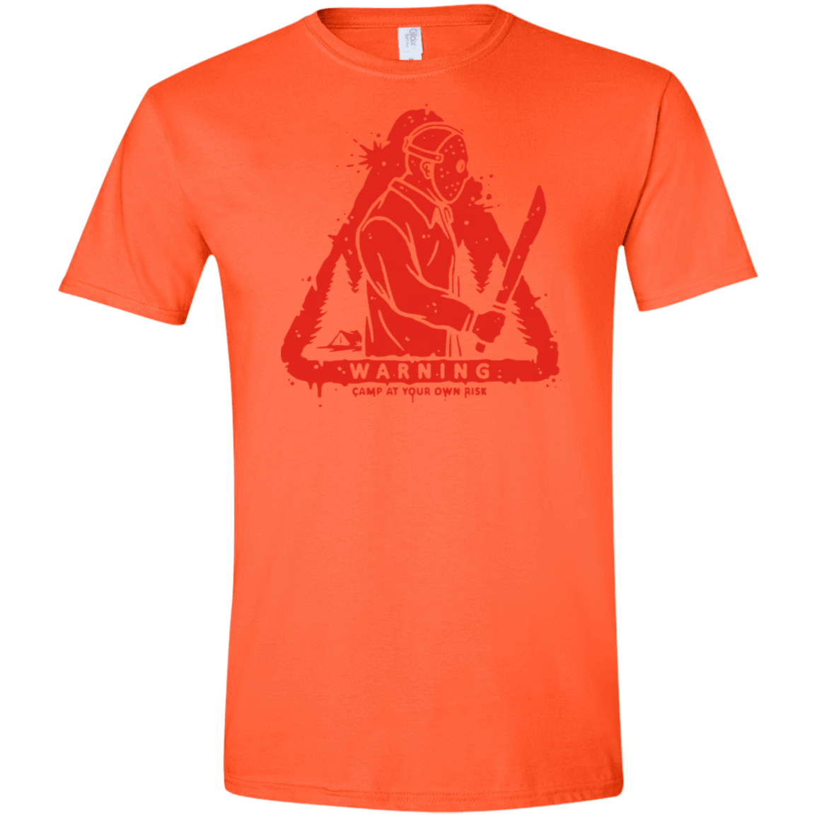 T-Shirts Orange / S Camp at Your Own Risk Men's Semi-Fitted Softstyle