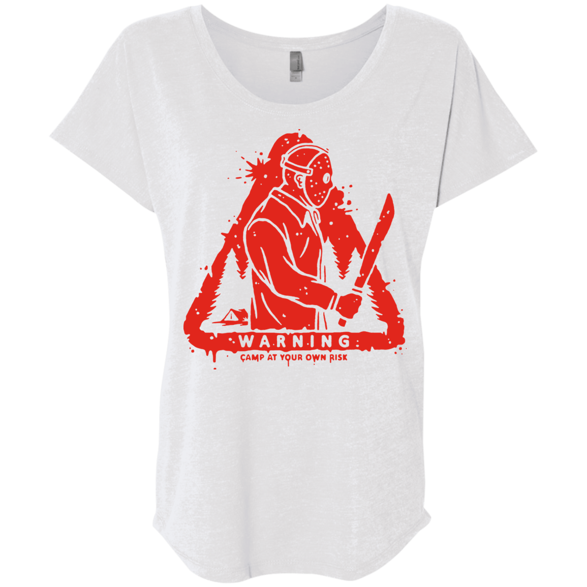 T-Shirts Heather White / X-Small Camp at Your Own Risk Triblend Dolman Sleeve