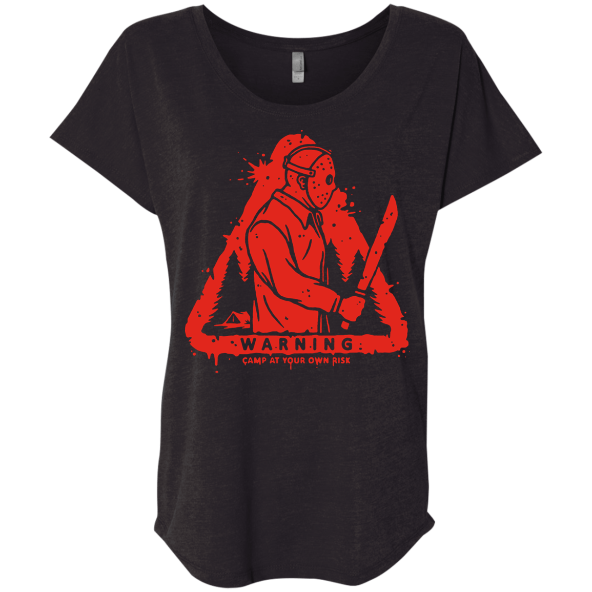 T-Shirts Vintage Black / X-Small Camp at Your Own Risk Triblend Dolman Sleeve