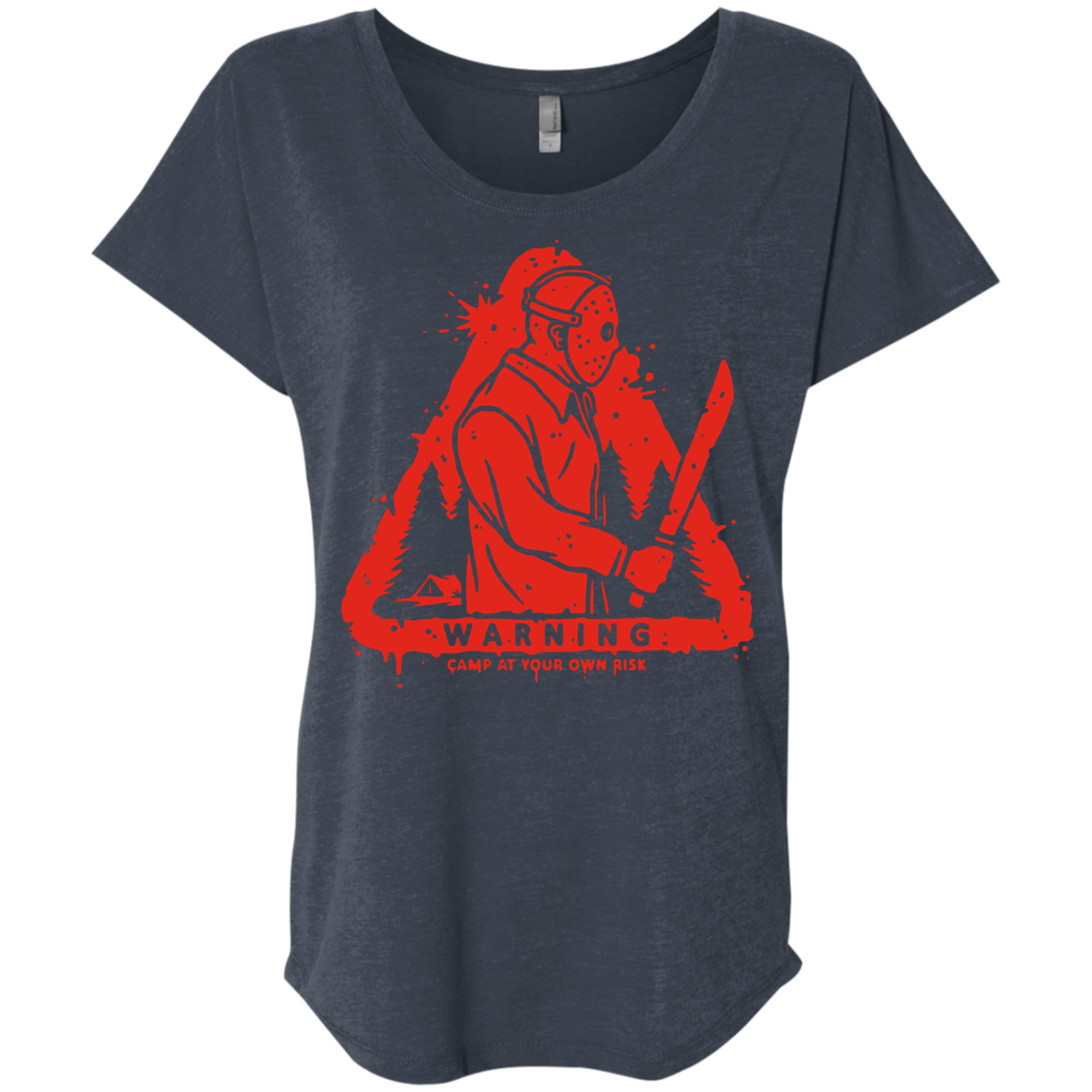 T-Shirts Vintage Navy / X-Small Camp at Your Own Risk Triblend Dolman Sleeve