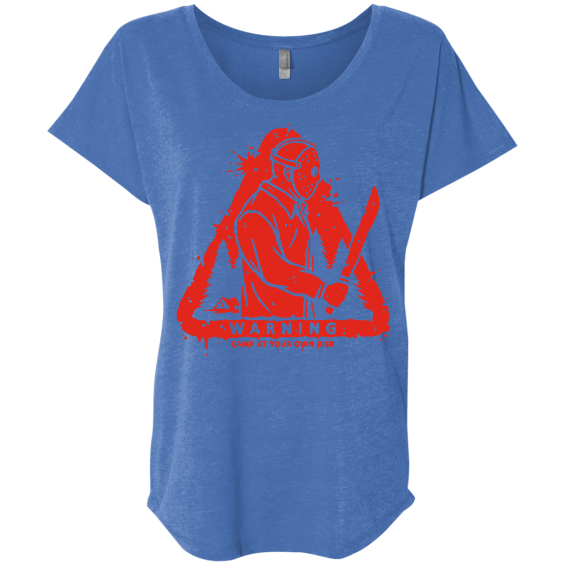 T-Shirts Vintage Royal / X-Small Camp at Your Own Risk Triblend Dolman Sleeve