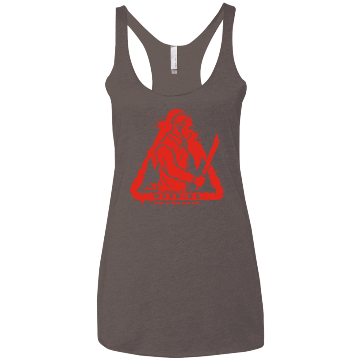 T-Shirts Macchiato / X-Small Camp at Your Own Risk Women's Triblend Racerback Tank