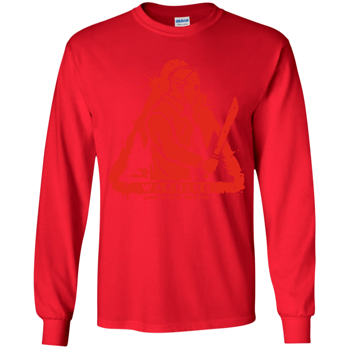 T-Shirts Red / YS Camp at Your Own Risk Youth Long Sleeve T-Shirt