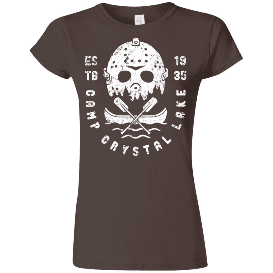 T-Shirts Dark Chocolate / S Camp Crystal Lake Junior Slimmer-Fit T-Shirt