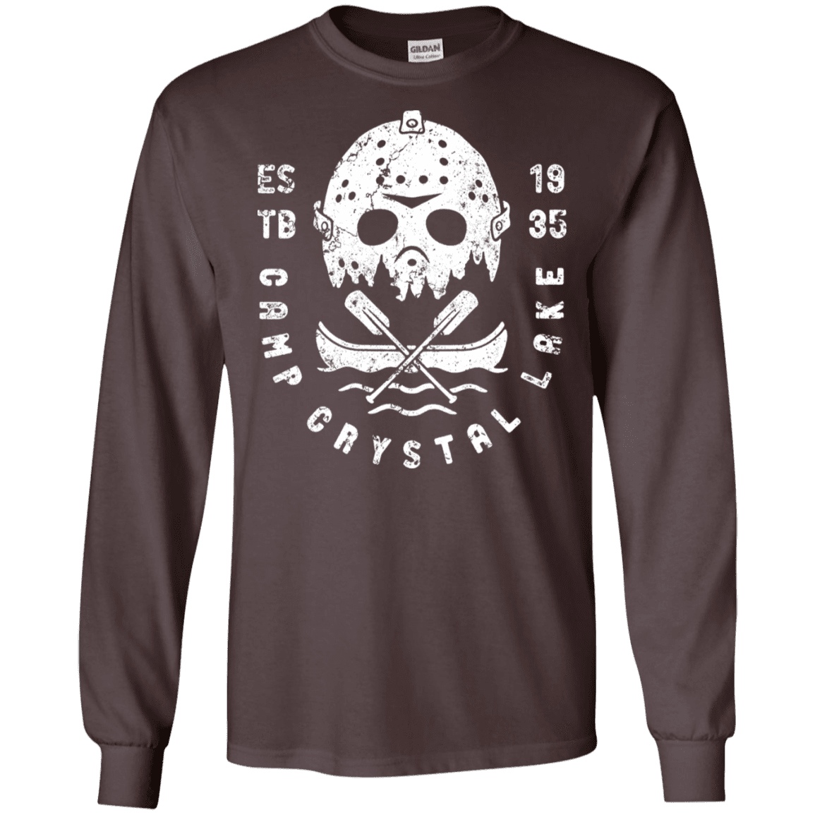 T-Shirts Dark Chocolate / S Camp Crystal Lake Men's Long Sleeve T-Shirt