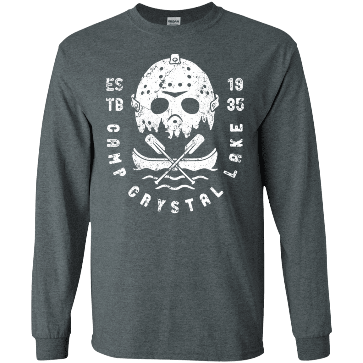 T-Shirts Dark Heather / S Camp Crystal Lake Men's Long Sleeve T-Shirt