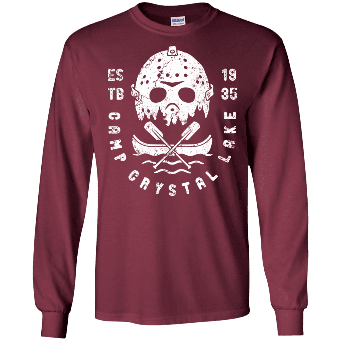 T-Shirts Maroon / S Camp Crystal Lake Men's Long Sleeve T-Shirt