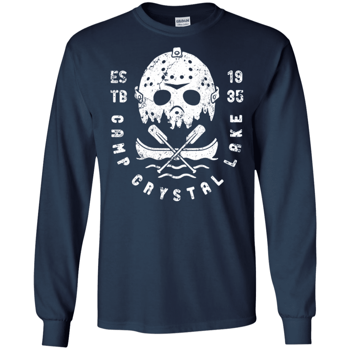 T-Shirts Navy / S Camp Crystal Lake Men's Long Sleeve T-Shirt
