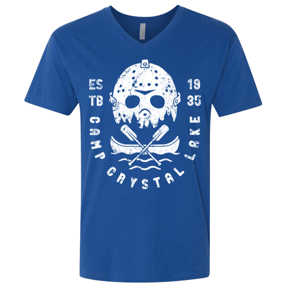 T-Shirts Royal / X-Small Camp Crystal Lake Men's Premium V-Neck