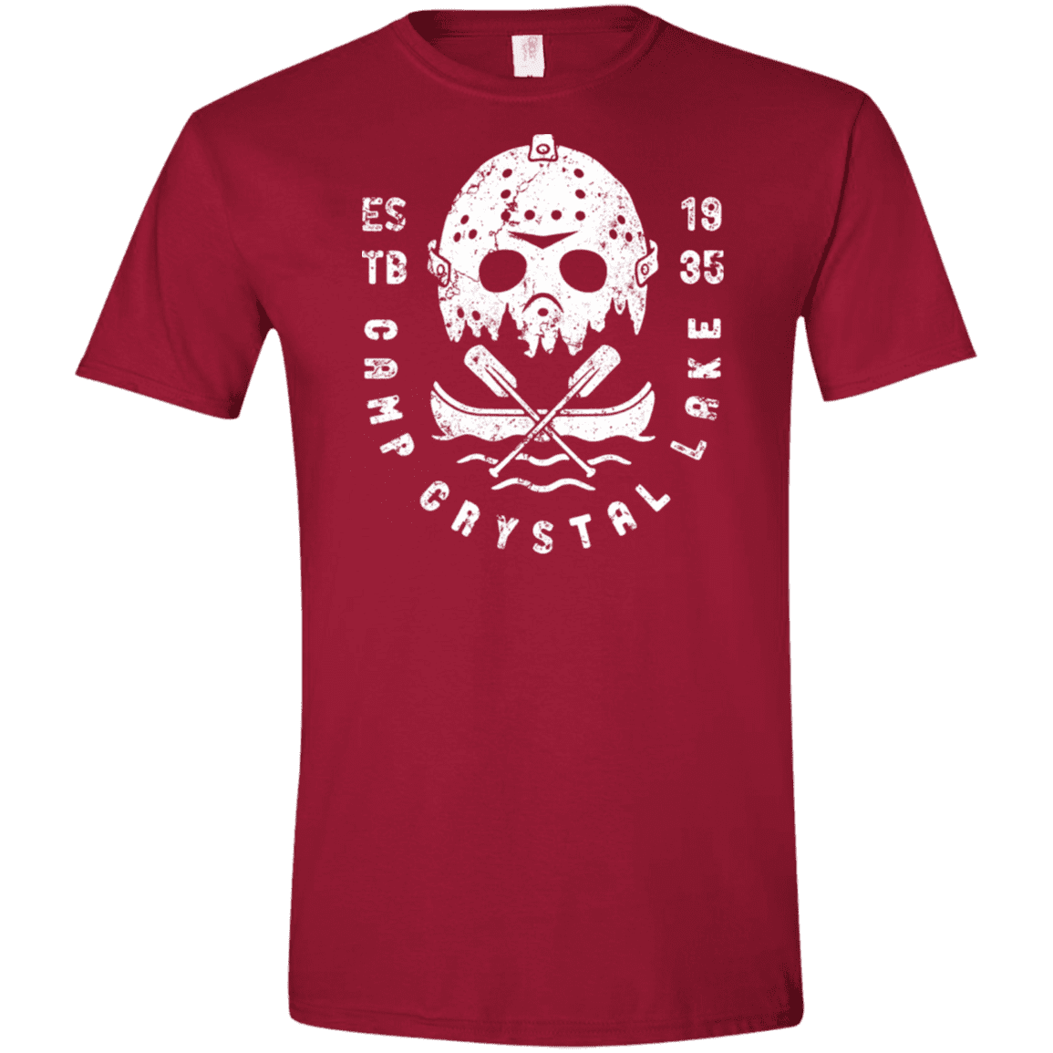 T-Shirts Cardinal Red / S Camp Crystal Lake Men's Semi-Fitted Softstyle