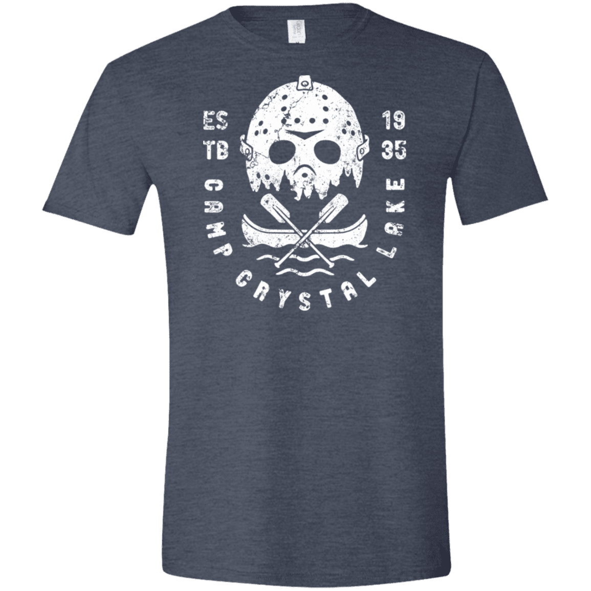 T-Shirts Heather Navy / S Camp Crystal Lake Men's Semi-Fitted Softstyle