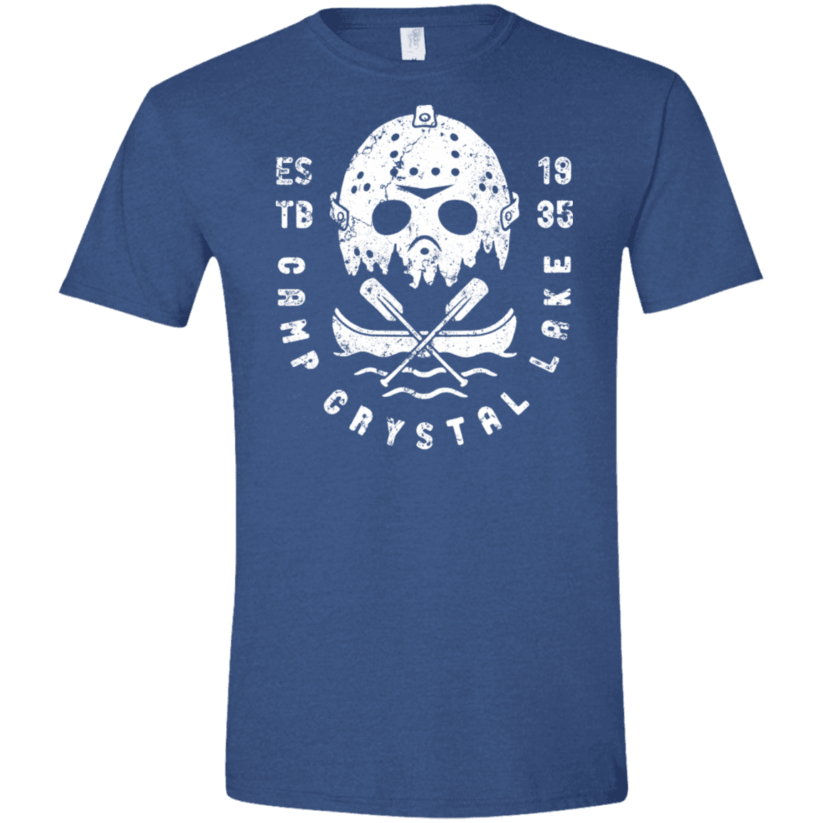 T-Shirts Heather Royal / X-Small Camp Crystal Lake Men's Semi-Fitted Softstyle