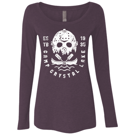 T-Shirts Vintage Purple / S Camp Crystal Lake Women's Triblend Long Sleeve Shirt