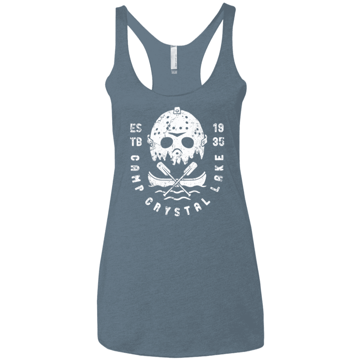 T-Shirts Indigo / X-Small Camp Crystal Lake Women's Triblend Racerback Tank