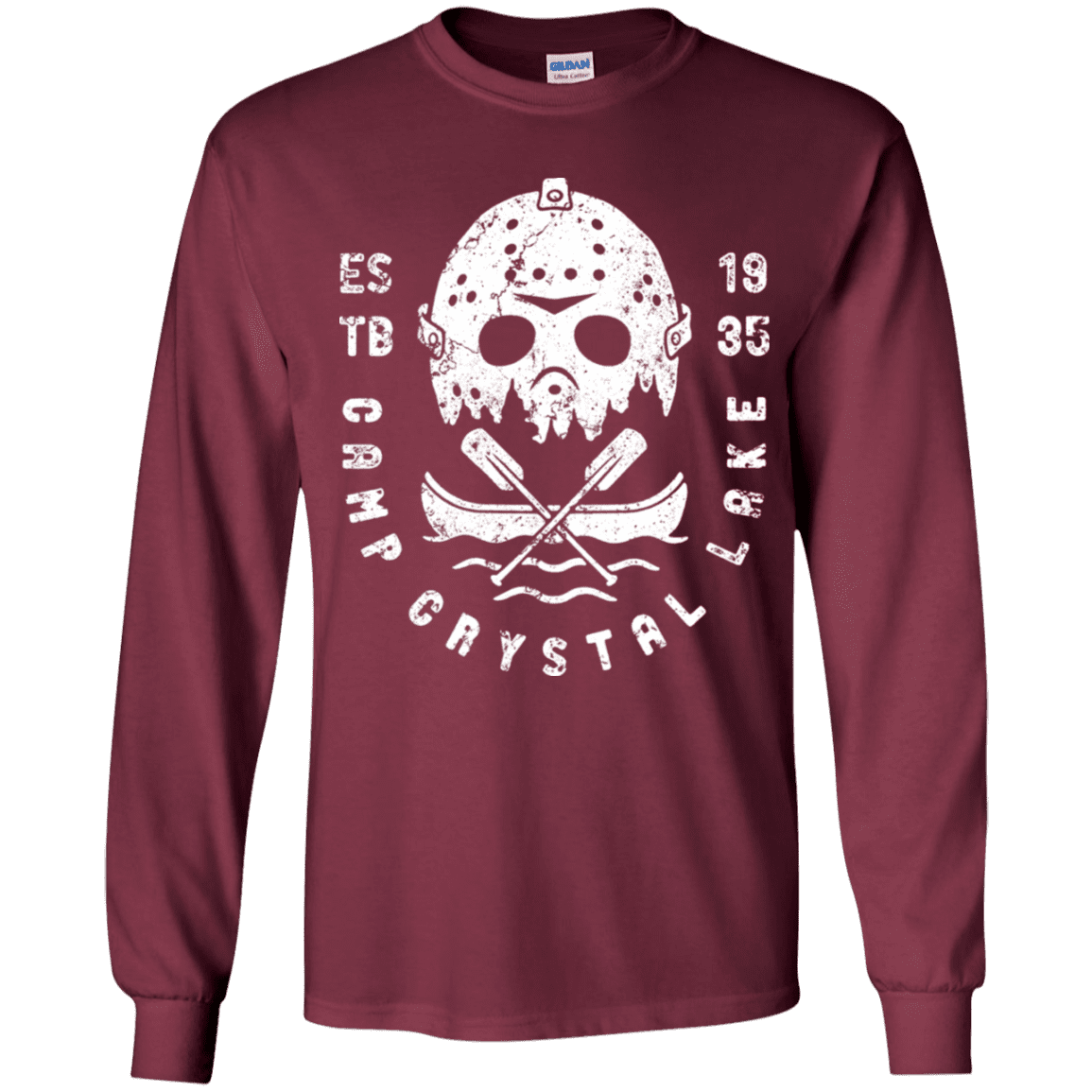 T-Shirts Maroon / YS Camp Crystal Lake Youth Long Sleeve T-Shirt