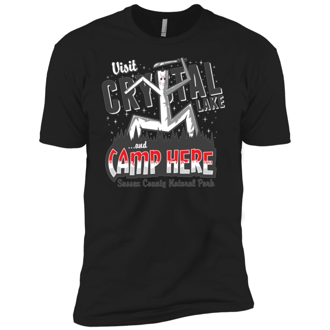 T-Shirts Black / YXS CAMP HERE Boys Premium T-Shirt