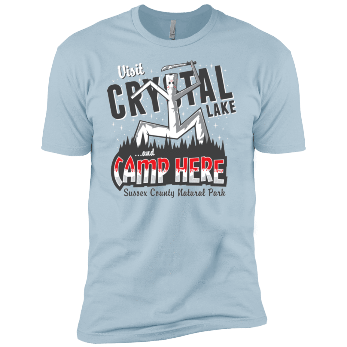 T-Shirts Light Blue / YXS CAMP HERE Boys Premium T-Shirt