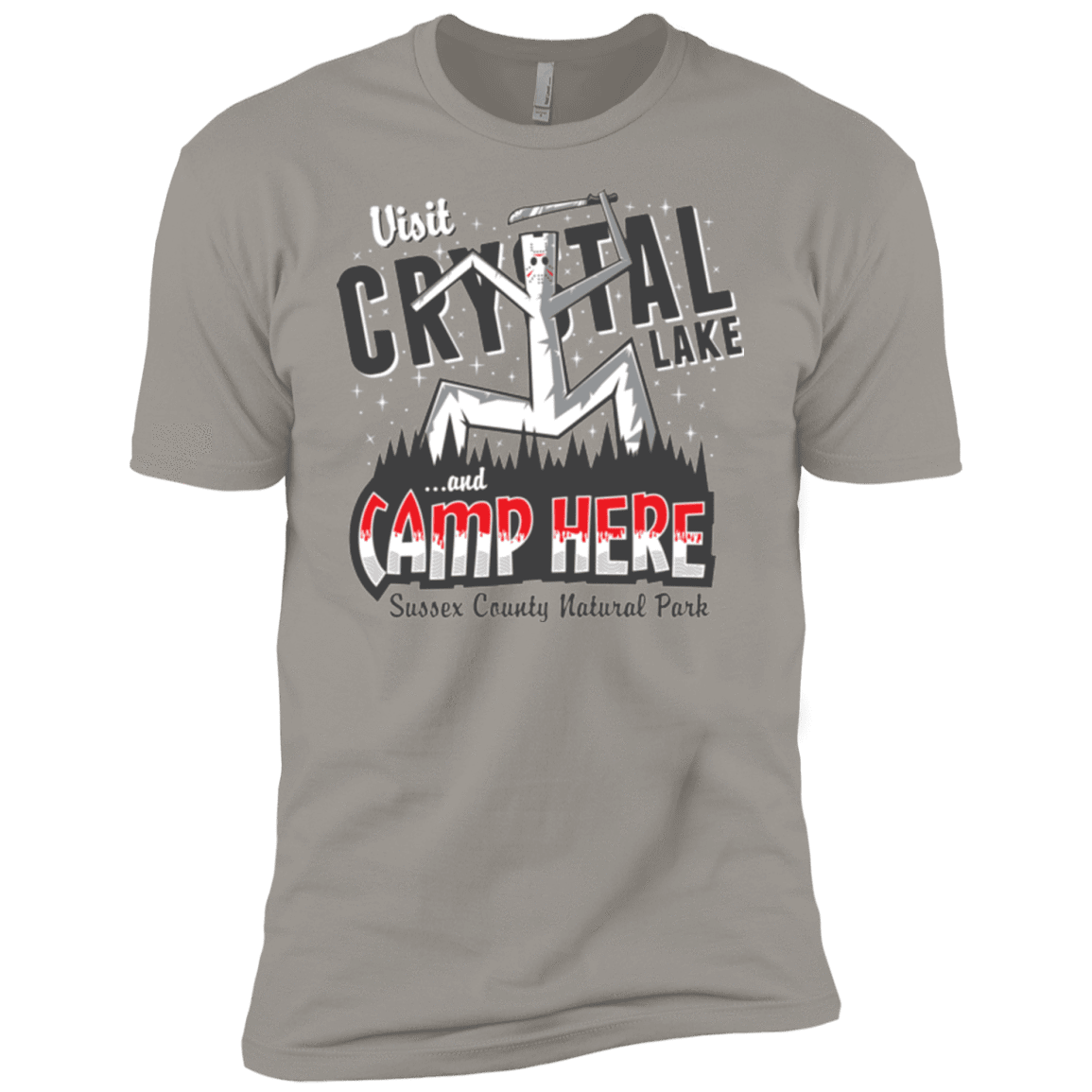 T-Shirts Light Grey / YXS CAMP HERE Boys Premium T-Shirt