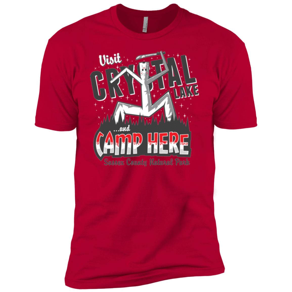 T-Shirts Red / YXS CAMP HERE Boys Premium T-Shirt